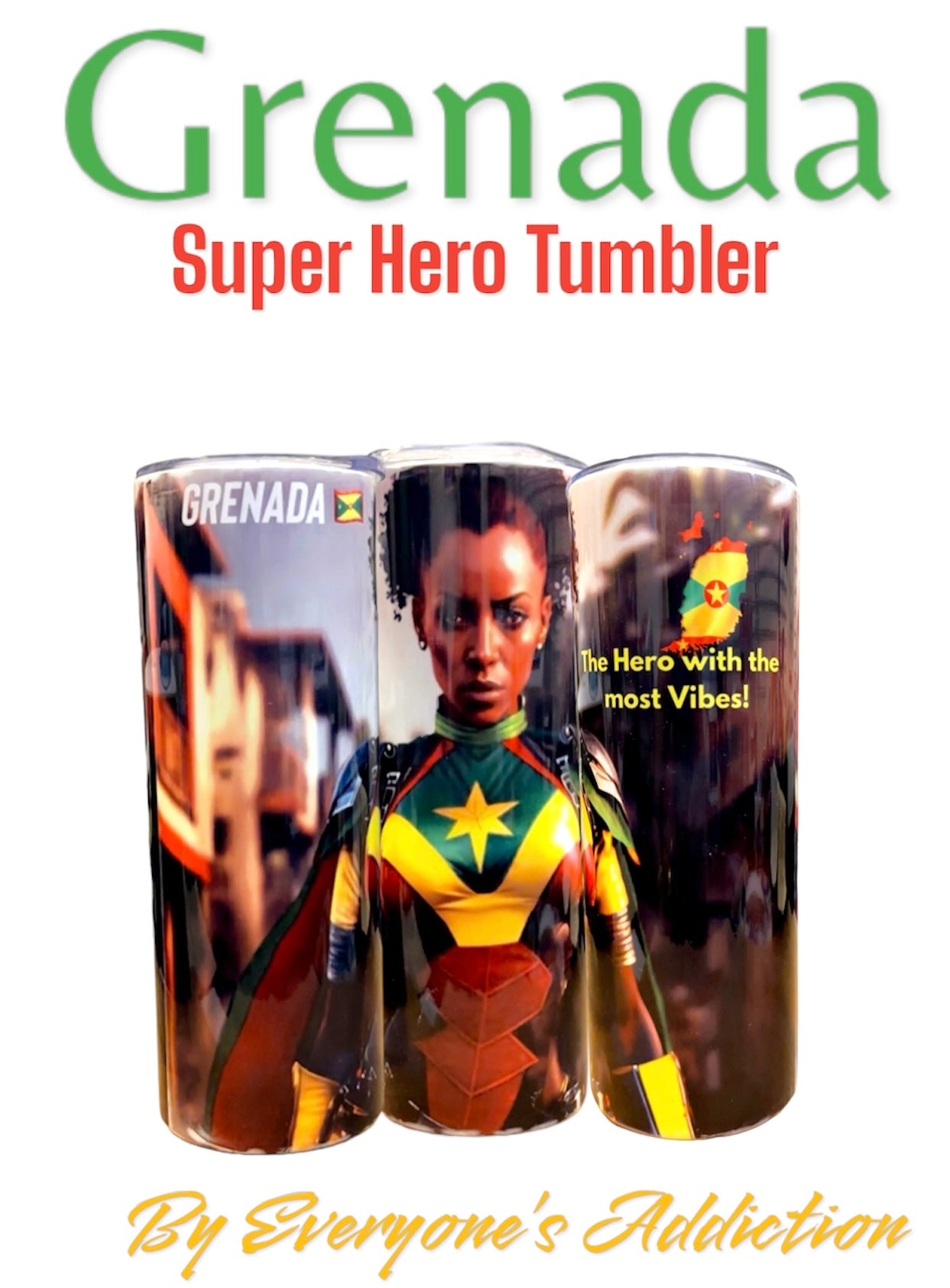 Caribbean Super Hero Tumblers